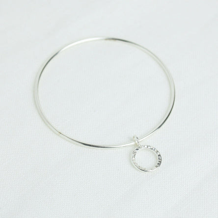 Kimberley Elizabeth Hammered Open Circle Bangle