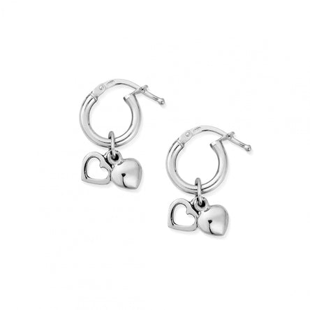 ChloBo Double Heart Hoops