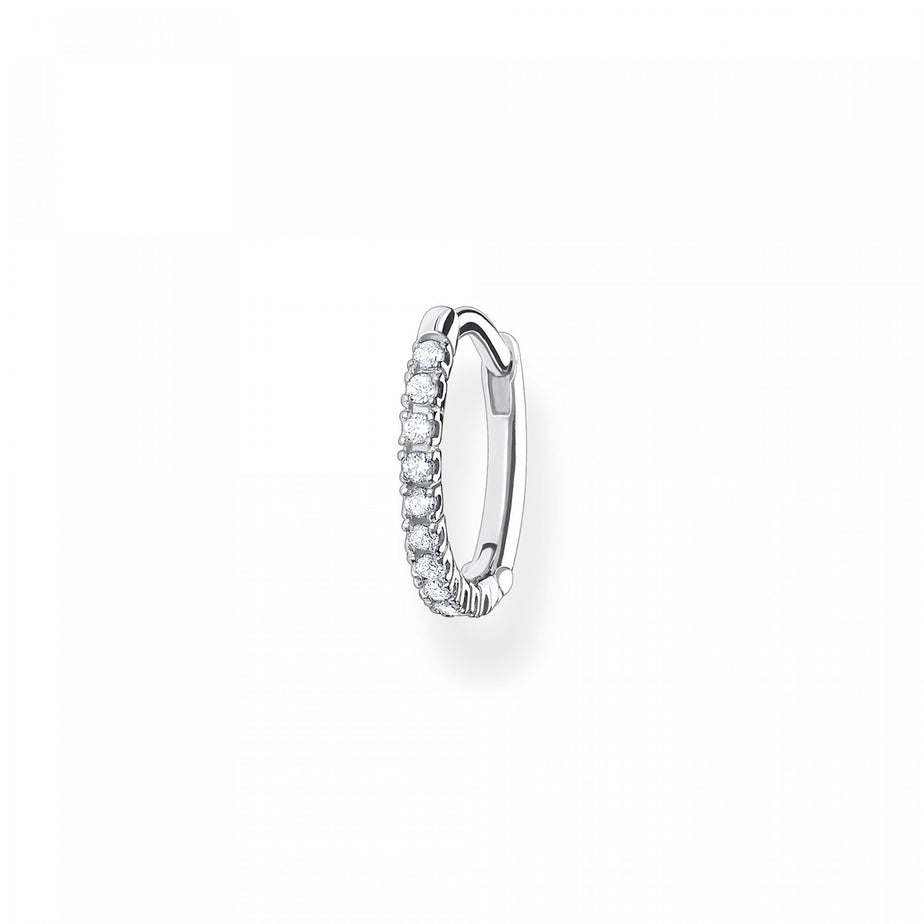 Thomas Sabo Single Hoop Earring White Stone Silver 13,5mm