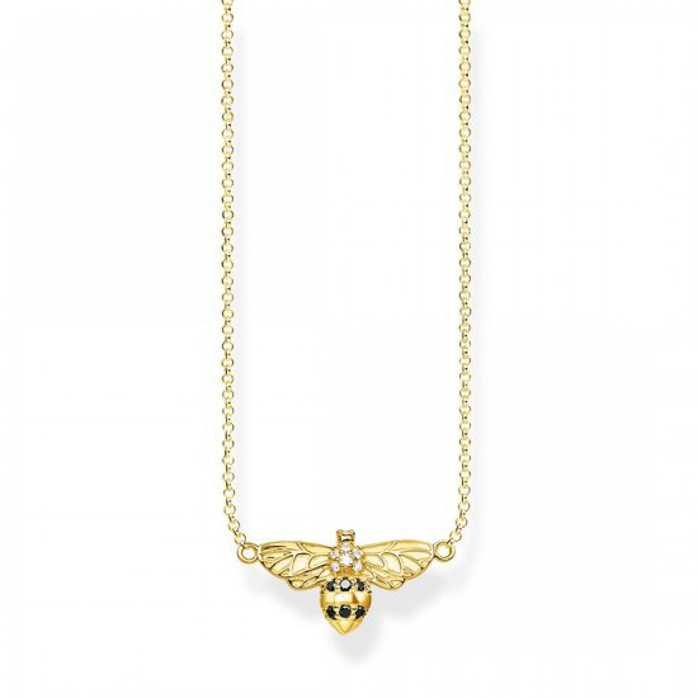 Thomas Sabo Yellow Gold Multi-coloured Bee Necklace
