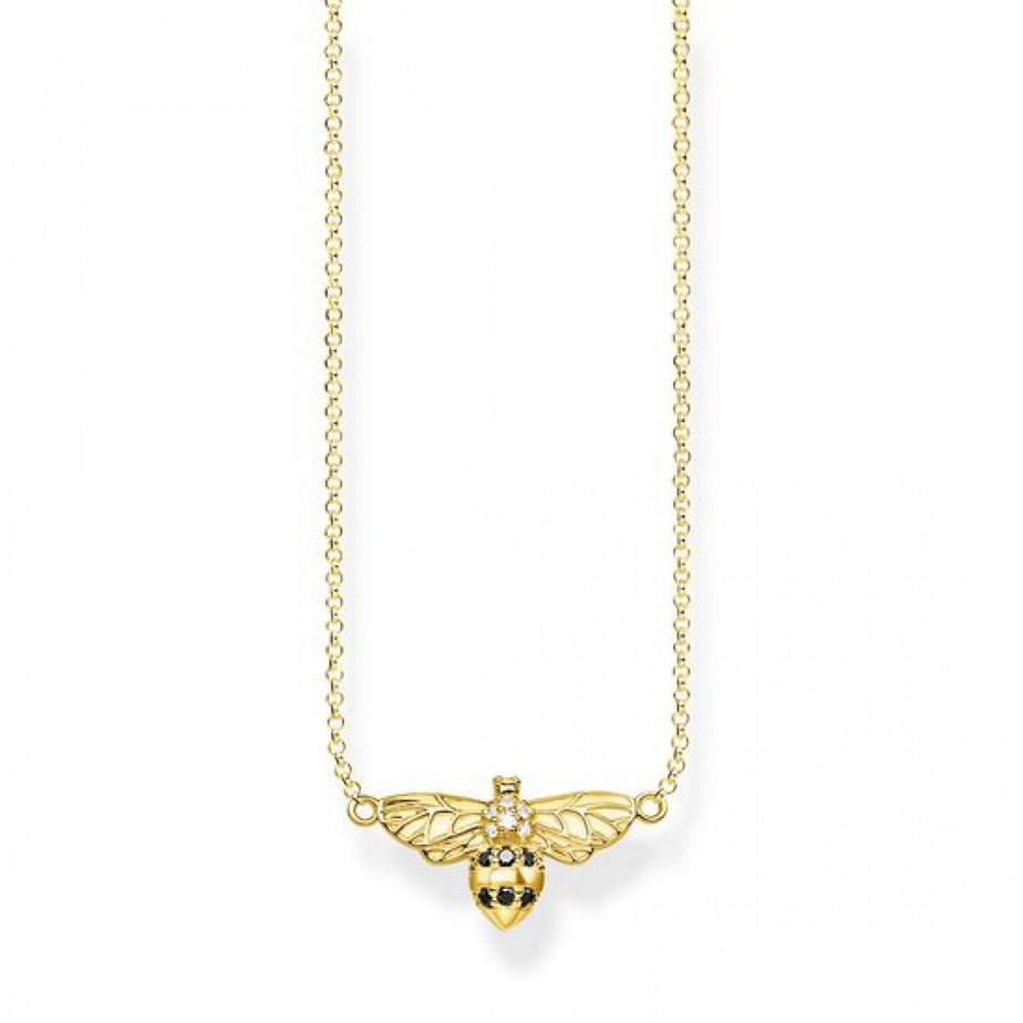Thomas Sabo Yellow Gold Multi-coloured Bee Necklace