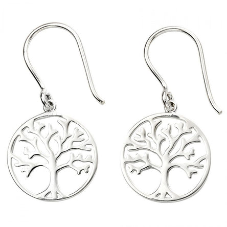 Sterling Silver Tree Of Life Earrings