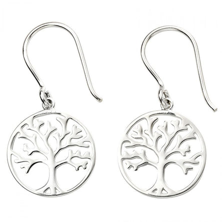 Gecko Sterling Silver Tree Of Life Earrings