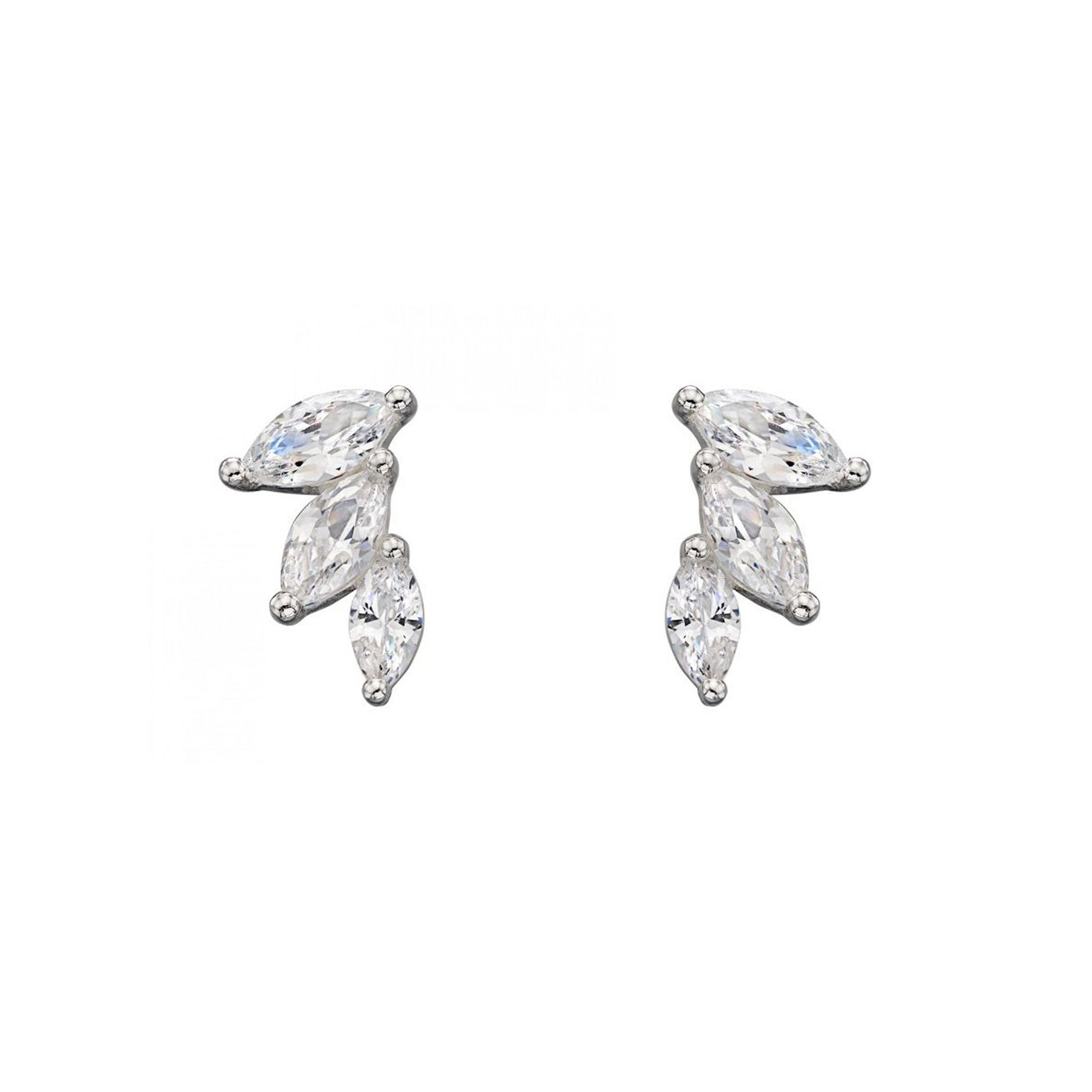 Gecko Cubic Zirconia Marquise Earrings
