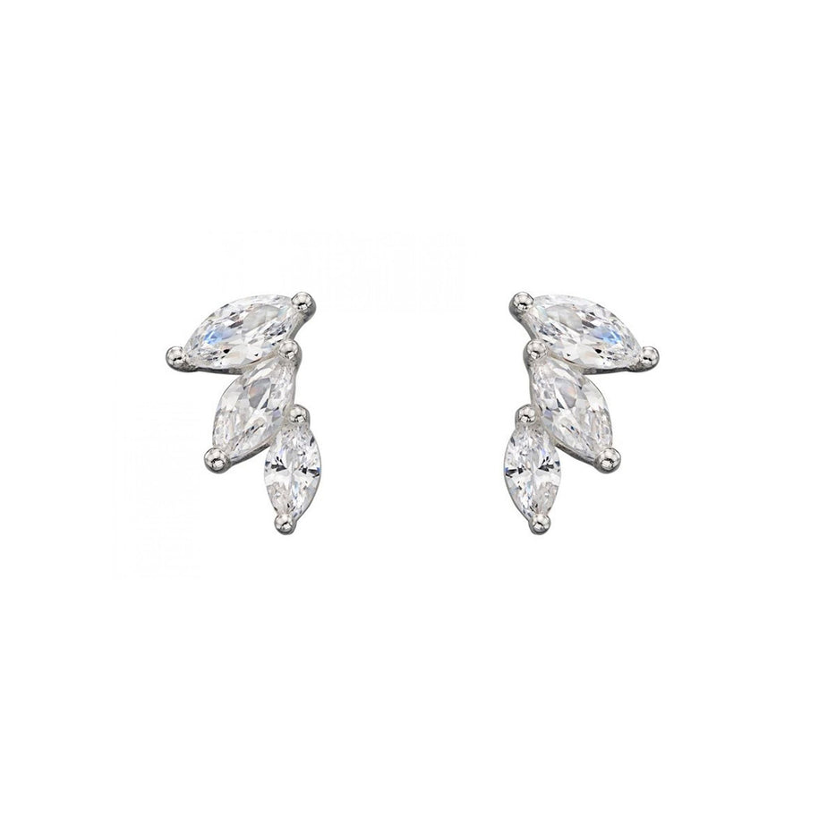Gecko Cubic Zirconia Marquise Earrings
