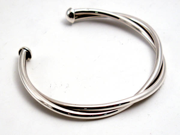 Out Of Mexico Polished Tubed-Twist Bangle