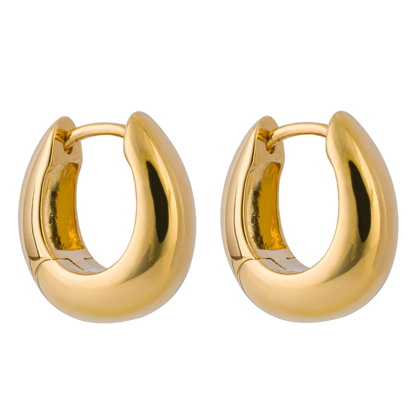 Gecko Gold Plated Huggie Hoops