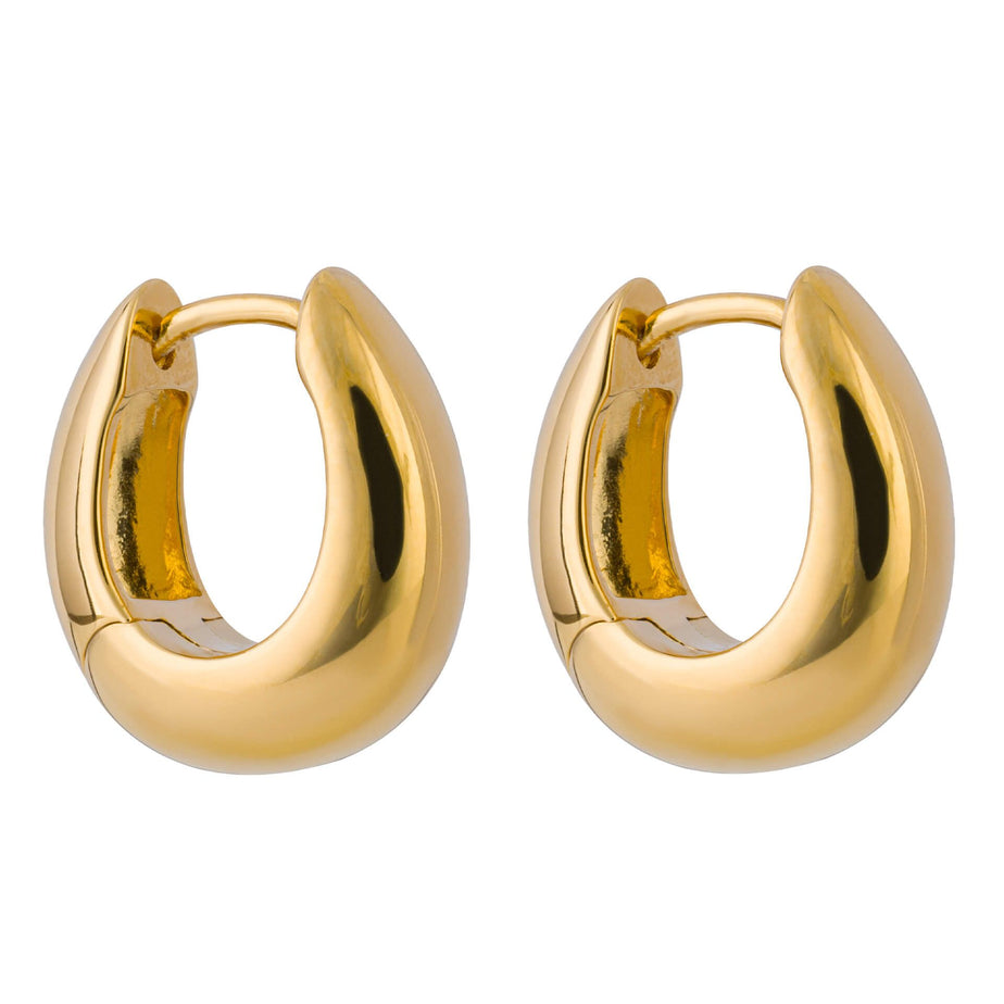 Gecko Gold Plated Huggie Hoops