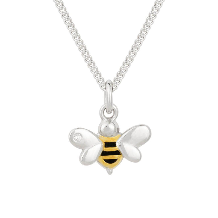 D for Diamond Bee Pendant