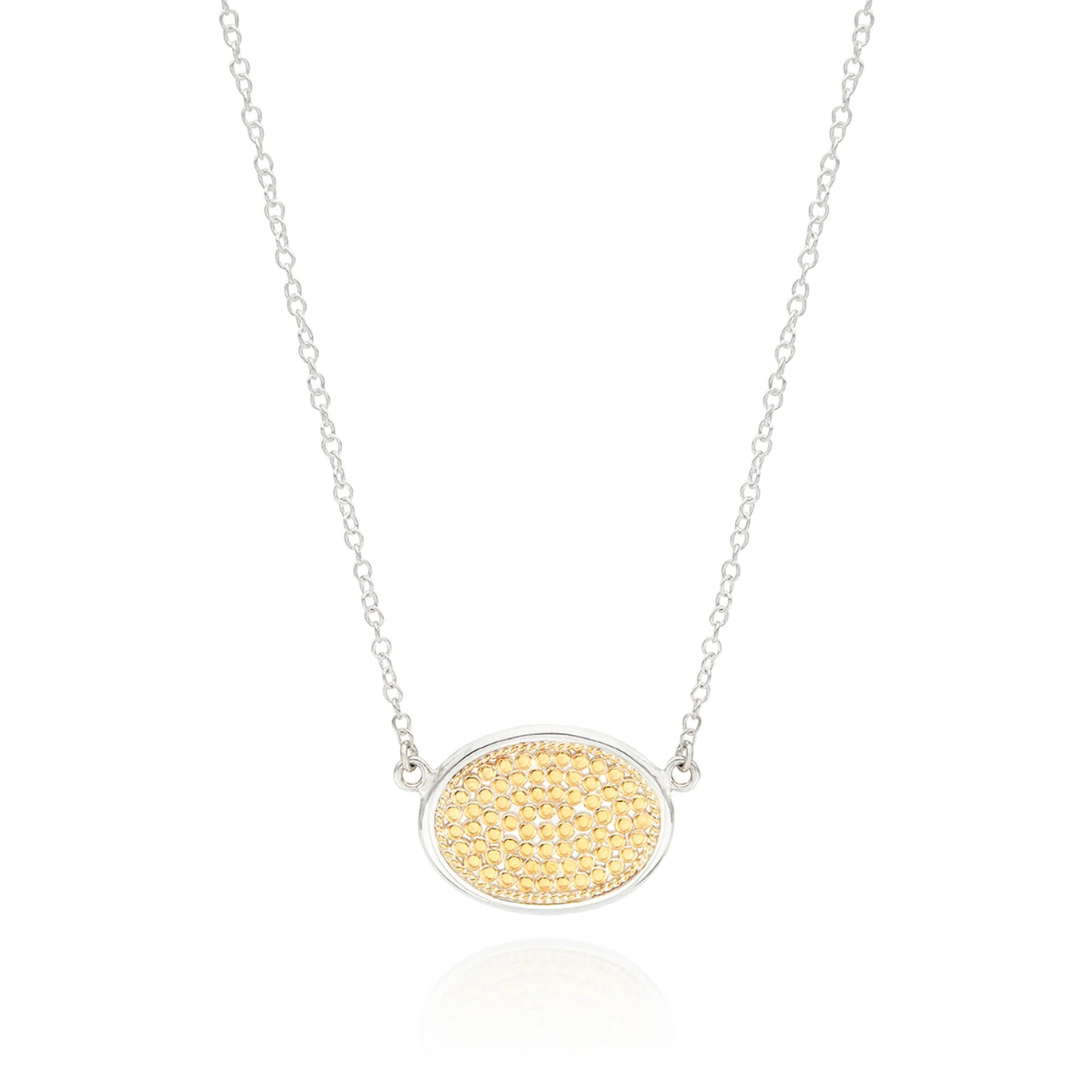 Anna Beck Classic Medium Oval Necklace - Gold & Silver