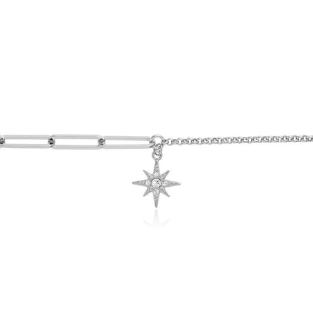 Olivia Burton Celestial Silver North Star Mismatch Bracelet