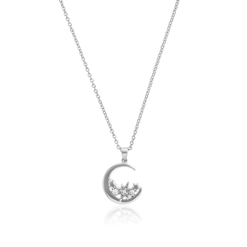 Silver moon choker sale