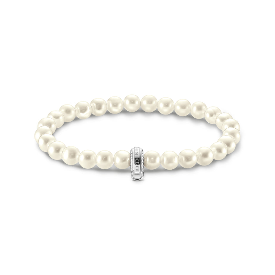 Thomas Sabo Pearl Bracelet With Silver Charm