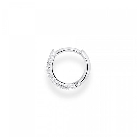 Thomas Sabo Single Hoop Earring White Stone Silver 12mm