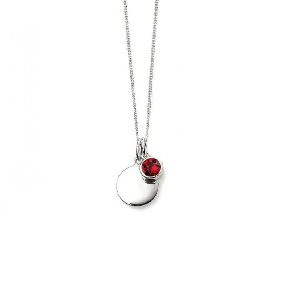 July Birthstone Ruby Crystal Pendant