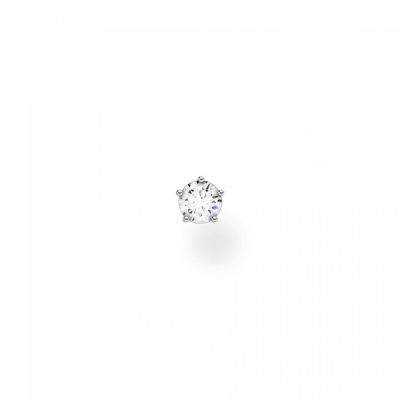 Thomas Sabo Single Ear Stud White Stone Small Silver