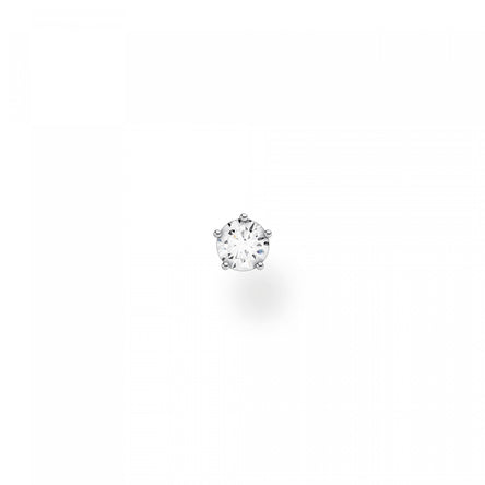 Thomas Sabo Single Ear Stud White Stone Small Silver