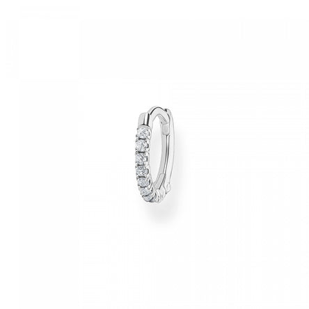 Thomas Sabo Single Hoop Earring White Stone Silver 12mm