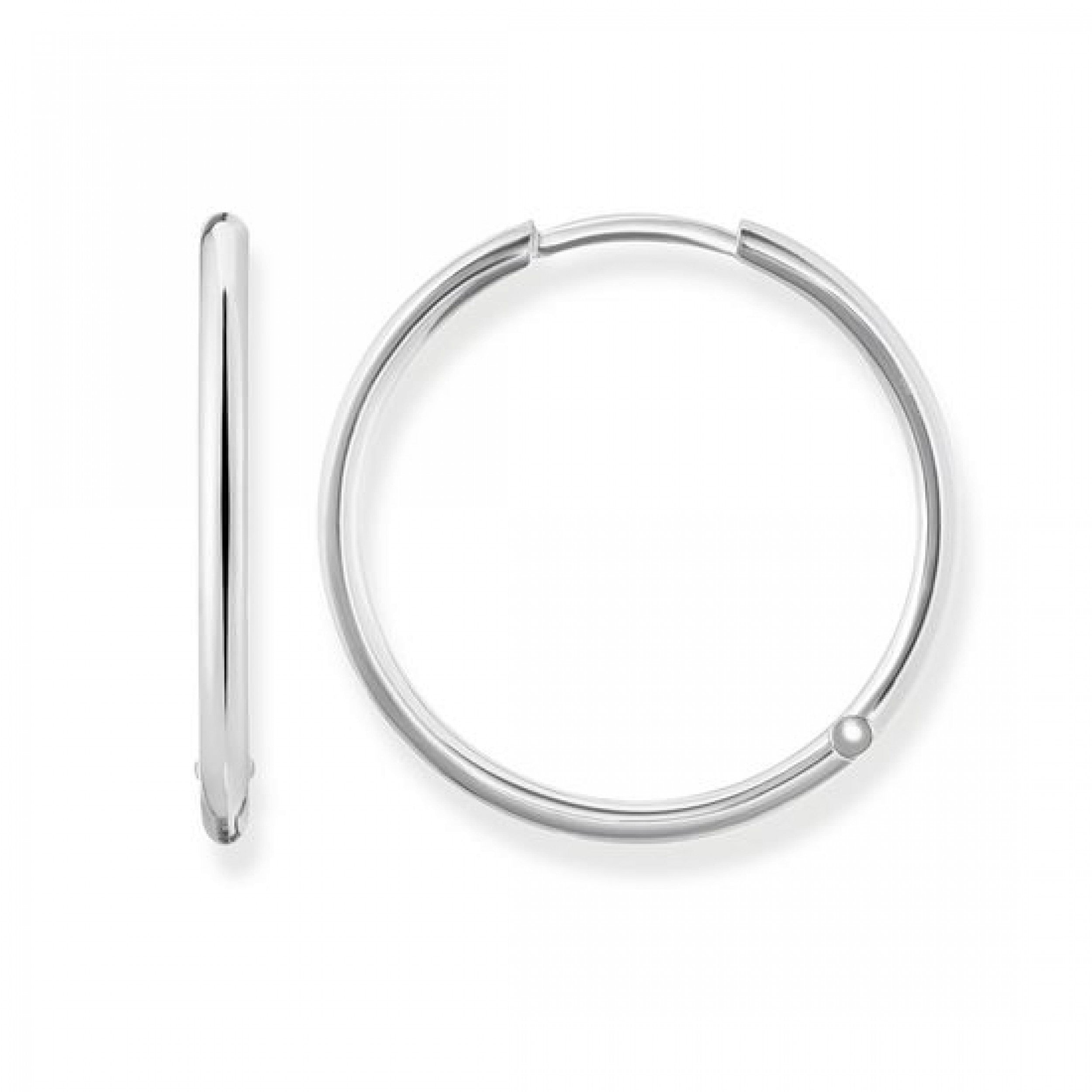 Thomas Sabo Large Classic Silver Hoop Earrings FREE DELIVERY