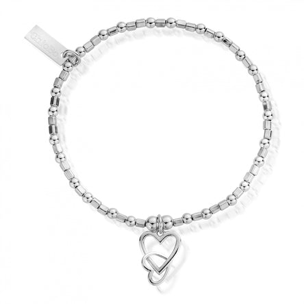 ChloBo Inner Spirit Silver Interlocking Love Heart Bracelet