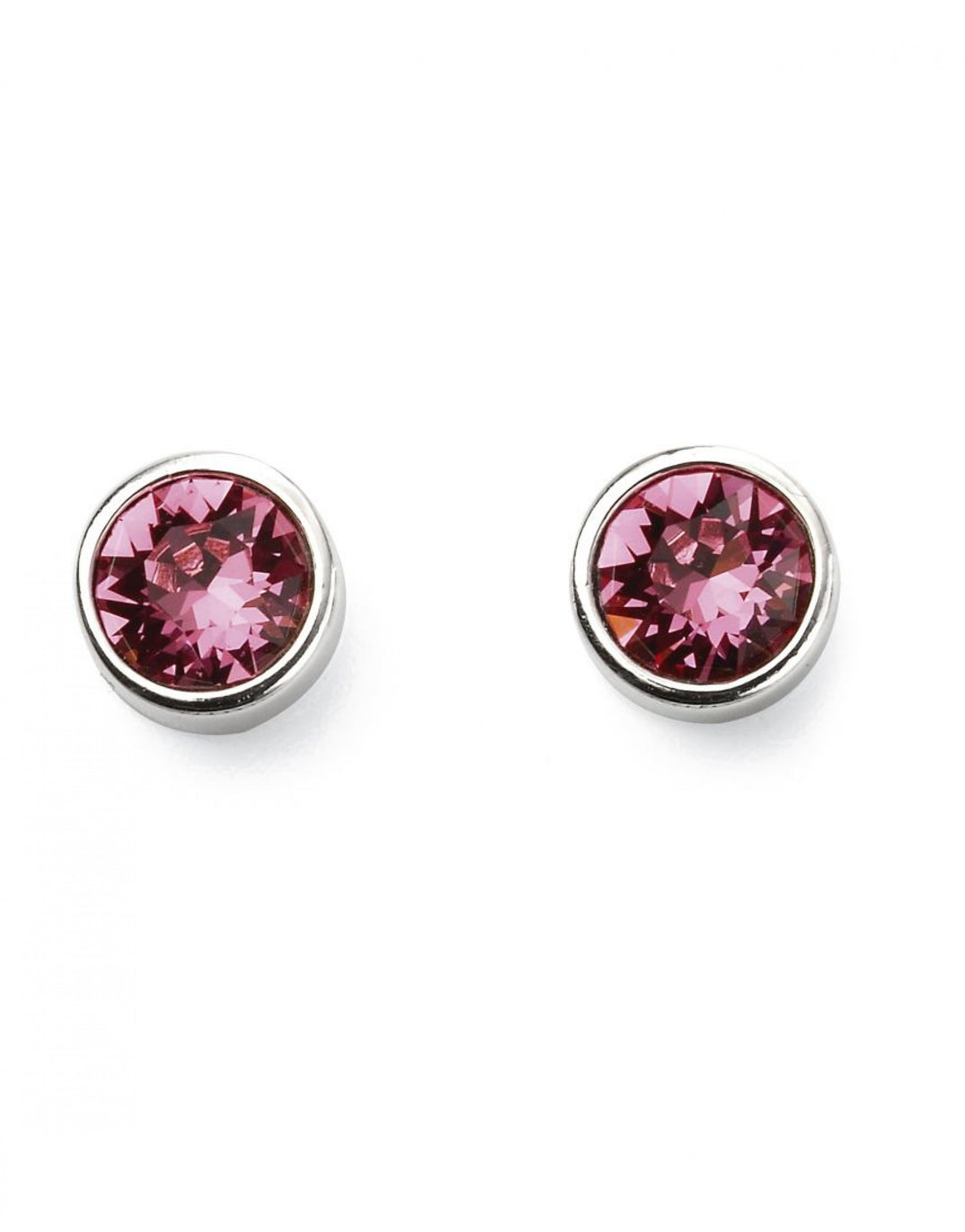 Gecko October Birthstone Rose Crystal Stud Earrings