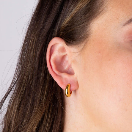 Gecko Gold Plated Huggie Hoops
