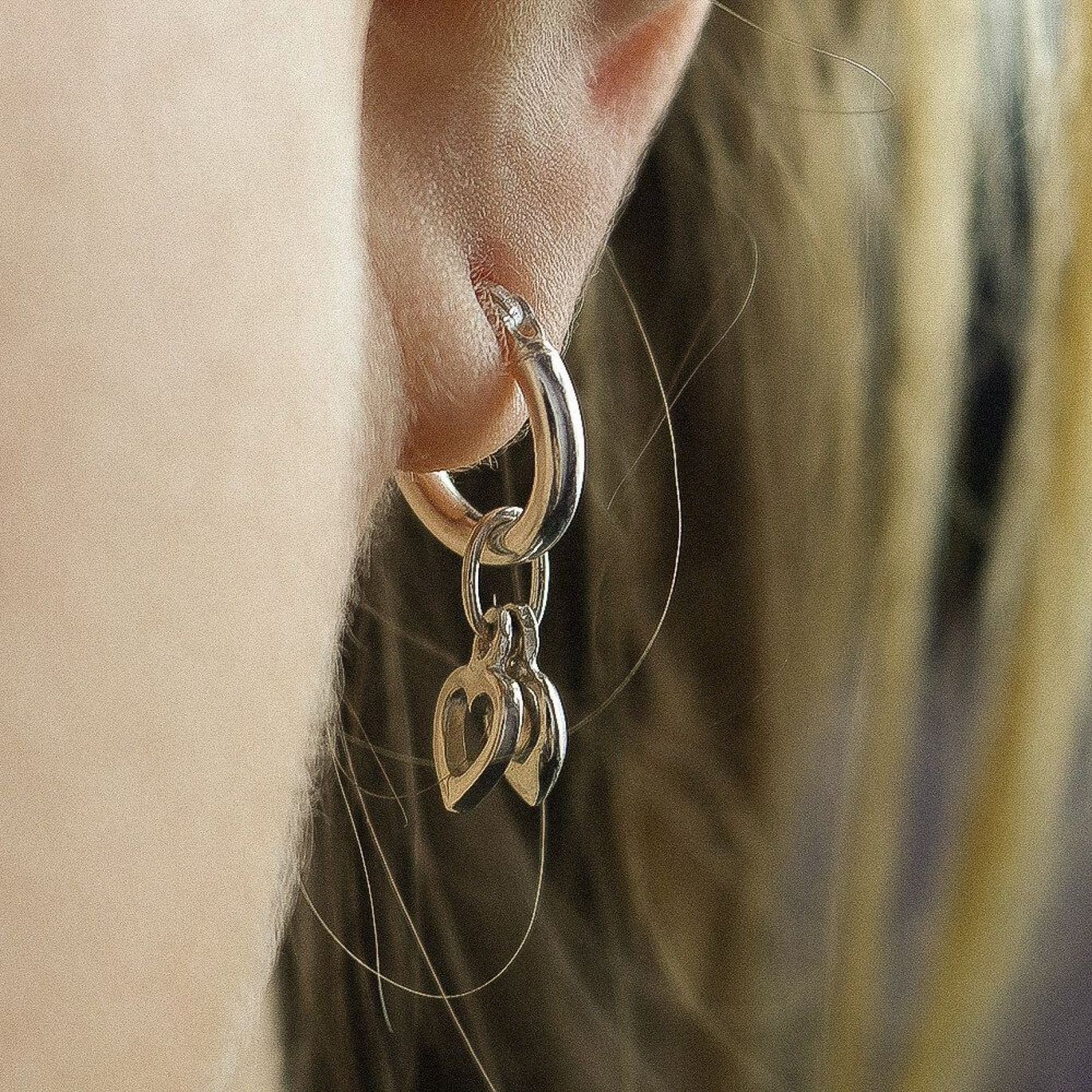 ChloBo Double Heart Hoops