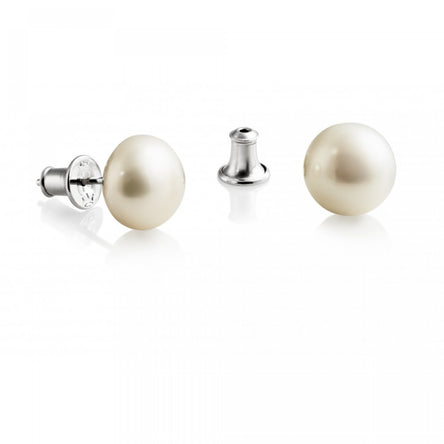 Jersey Pearl Button Pearl Stud Earrings 7mm