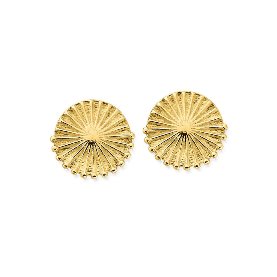 ChloBo Gold Sunburst Stud Earrings