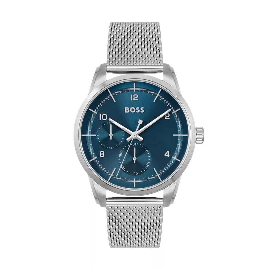 Boss Men's Sophio Chronograph Blue Dial Mesh Strap Watch