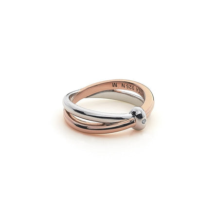 Hot Diamonds Eternity Silver and Gold Ring