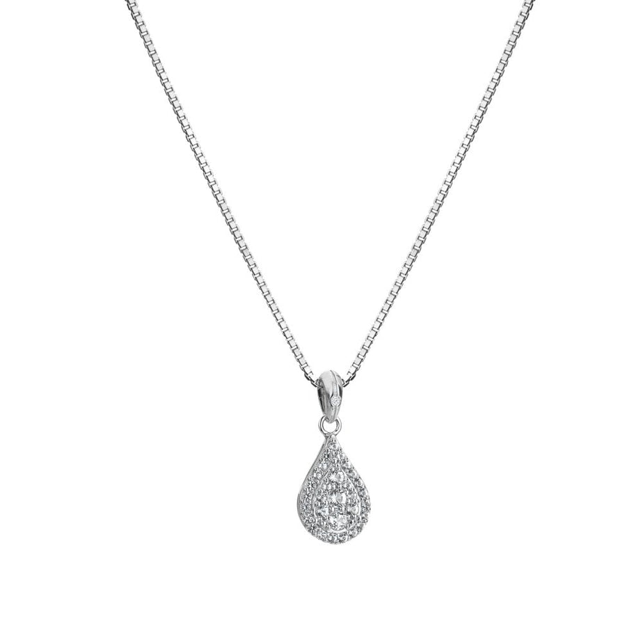 Hot Diamonds Teardrop White Topaz Pendant