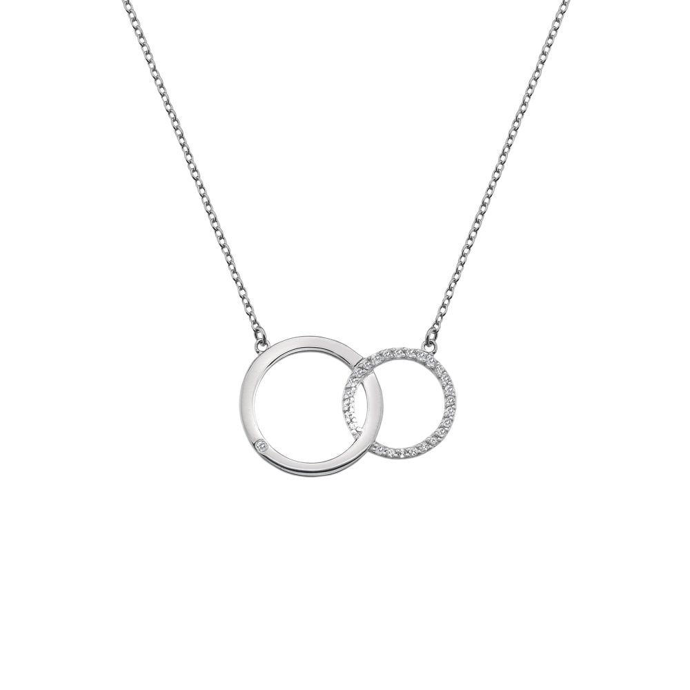 Hot Diamonds Silver Striking Circle Necklace