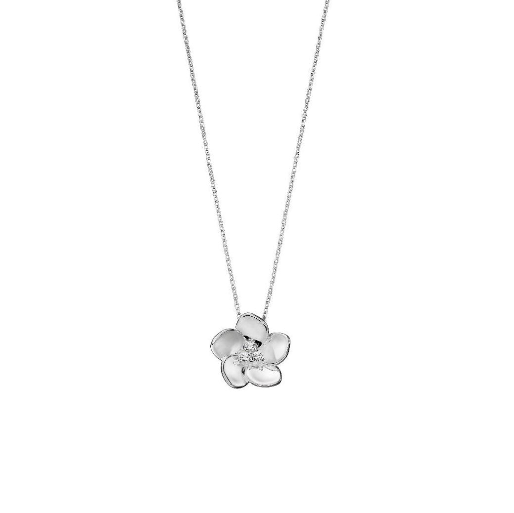 Cubic Zirconia Cherry Blossom Pendant