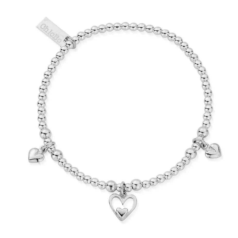ChloBo Silver Triple Heart Bracelet
