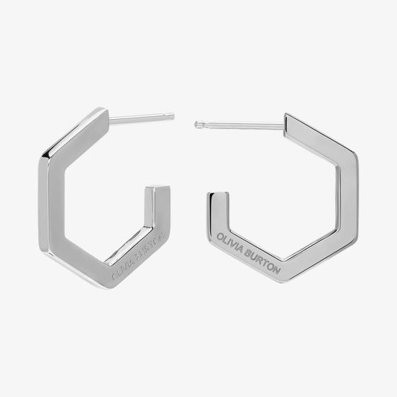 Olivia Burton Signature Small Honeycomb Hoop Earrings