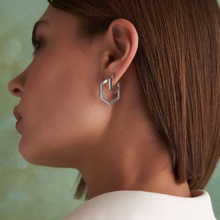 Olivia Burton Signature Small Honeycomb Hoop Earrings
