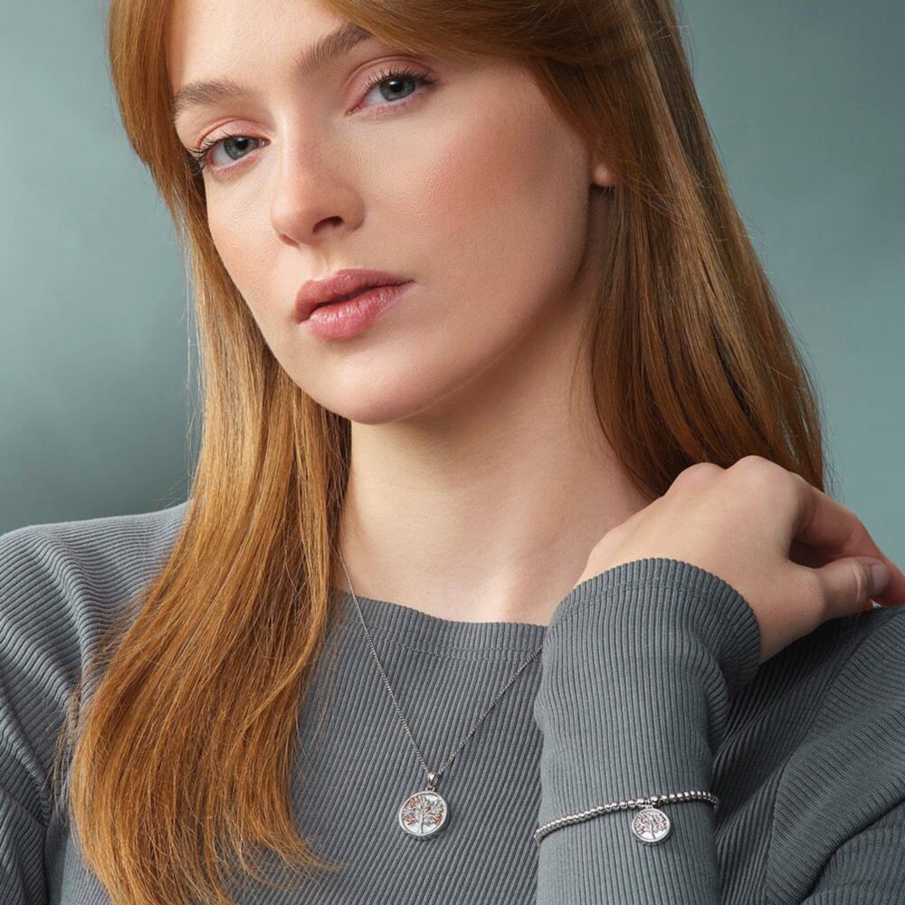 Clogau Silver Mother Of Pearl Tree Of Life Bead Bracelet