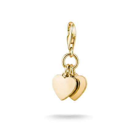 Thomas Sabo Gold Double Hearts Charm