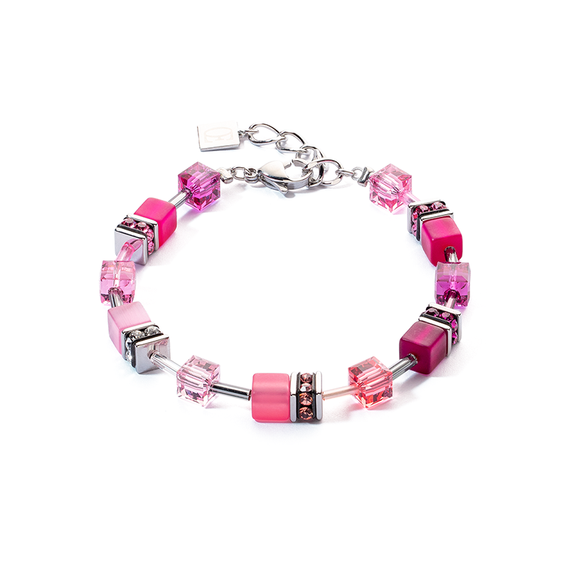 Coeur De Lion GeoCUBE Iconic bracelet Viva Magenta