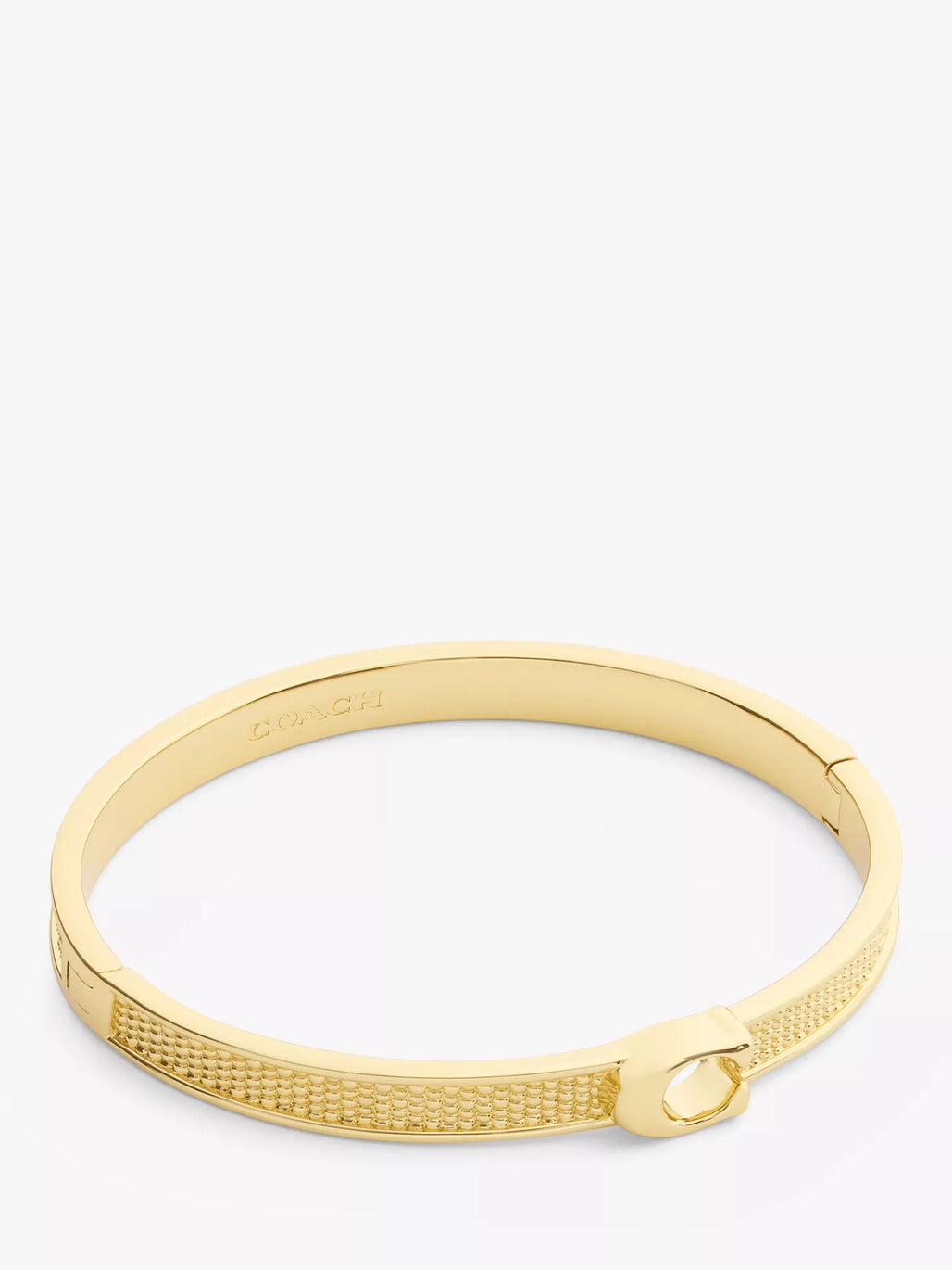 COACH Textured C Hinged Bangle