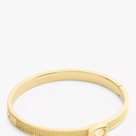 COACH Textured C Hinged Bangle