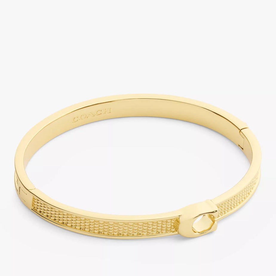 COACH Textured C Hinged Bangle