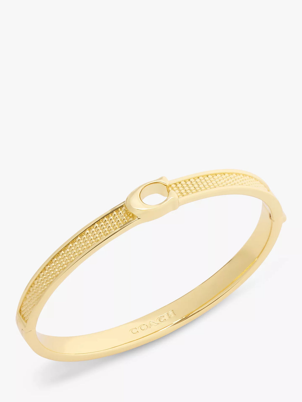COACH Textured C Hinged Bangle