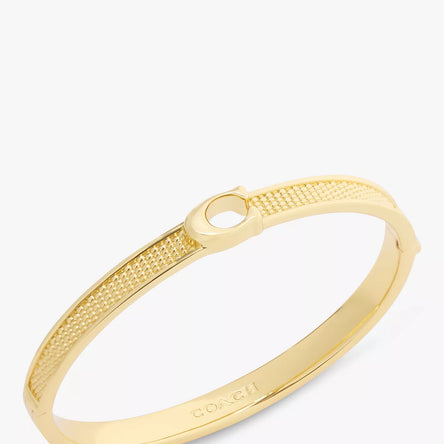 COACH Textured C Hinged Bangle