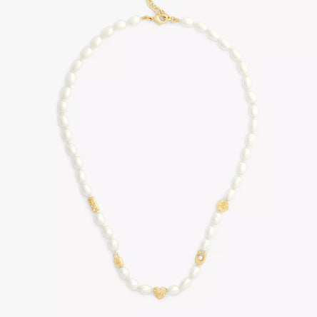 COACH Iconic Pearl Bead Station Necklace