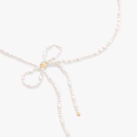 COACH Pearl Bow Choker Necklace