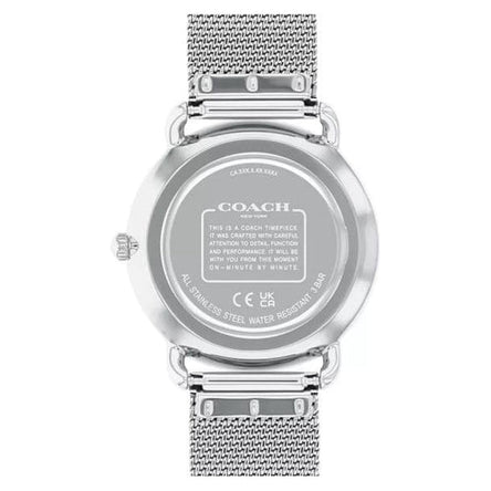 COACH ELLIOT SILVER DIAL WITH STAINLESS STEEL MESH BRACELET LADIES WATCH