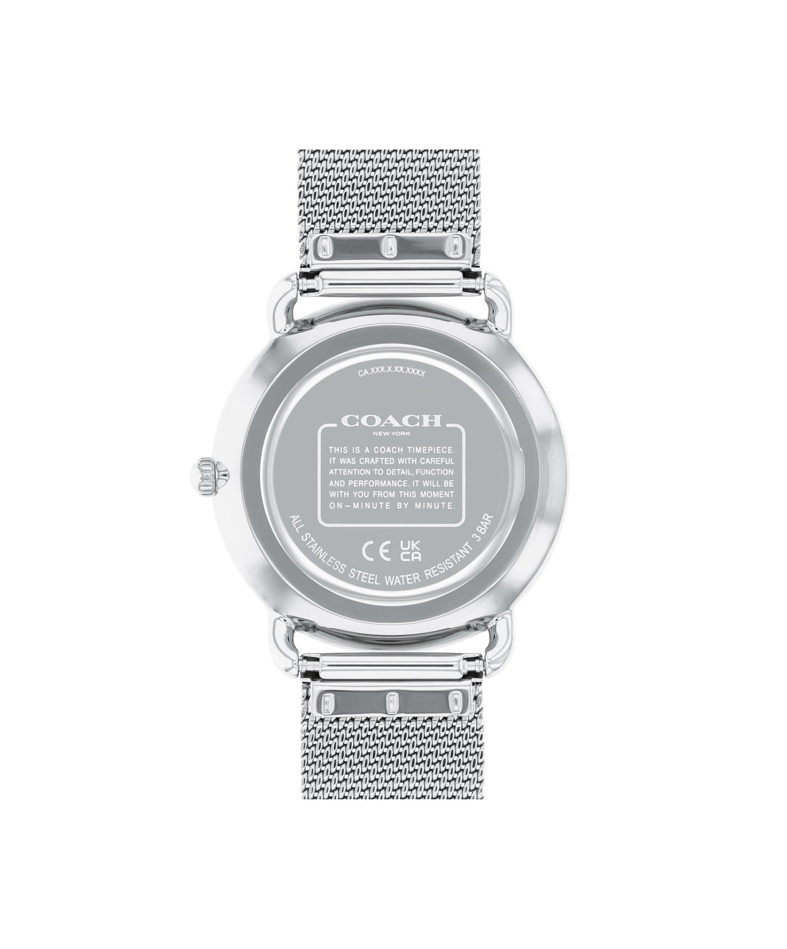 COACH ELLIOT SILVER DIAL WITH STAINLESS STEEL MESH BRACELET LADIES WATCH