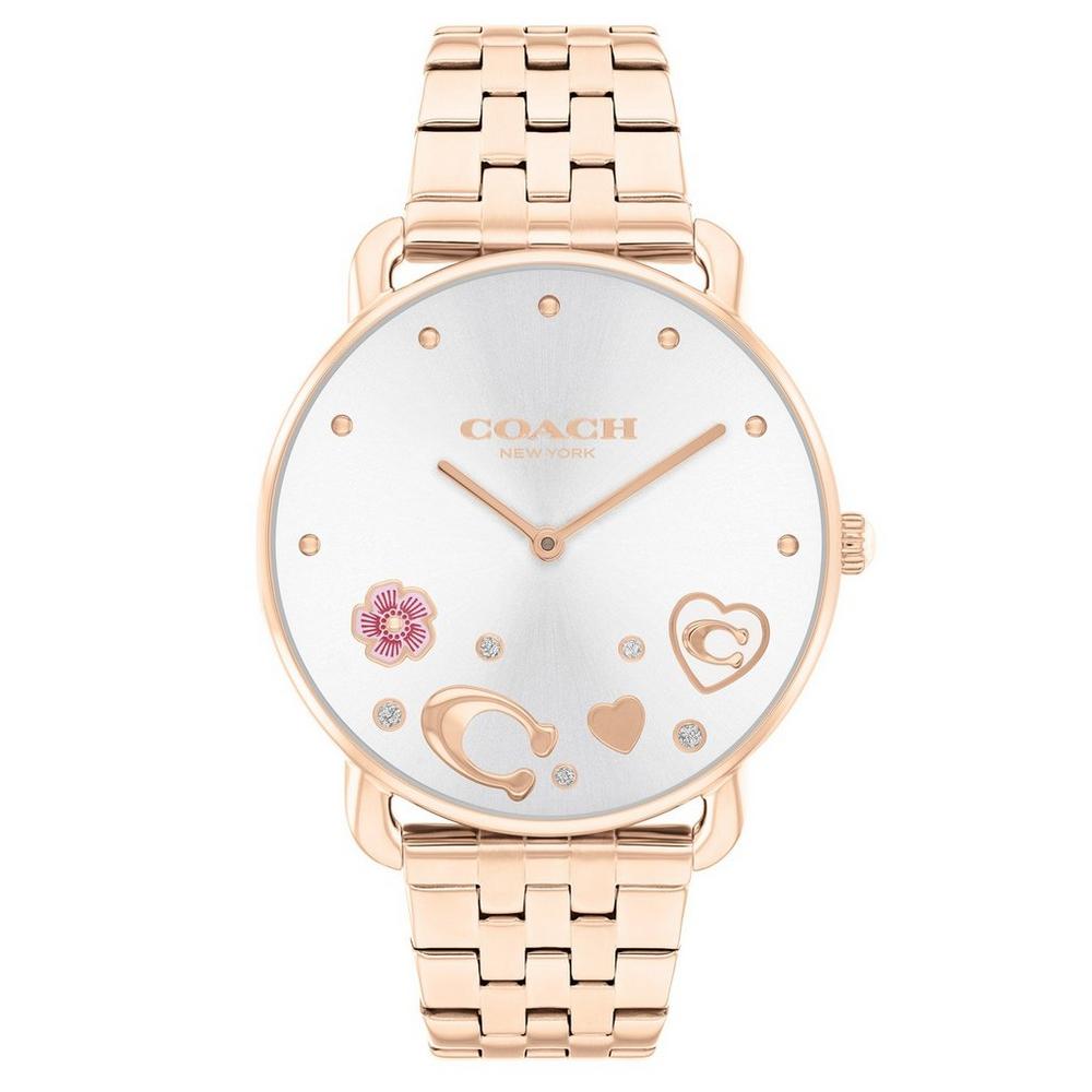 Coach Elliot Rose Gold Tone Crystal Ladies Watch
